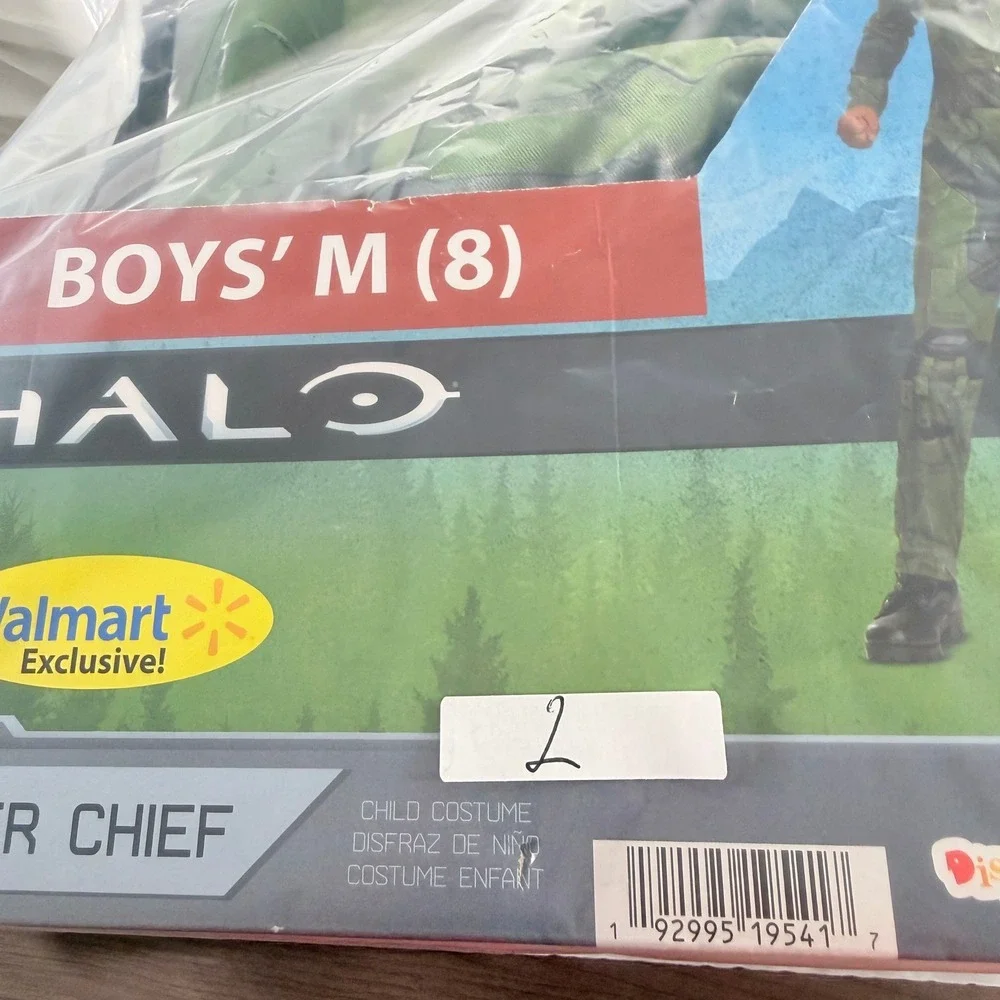 Halo Master Chief Costume Kids Boys Medium 8 Jumpsuit Mask Disguise